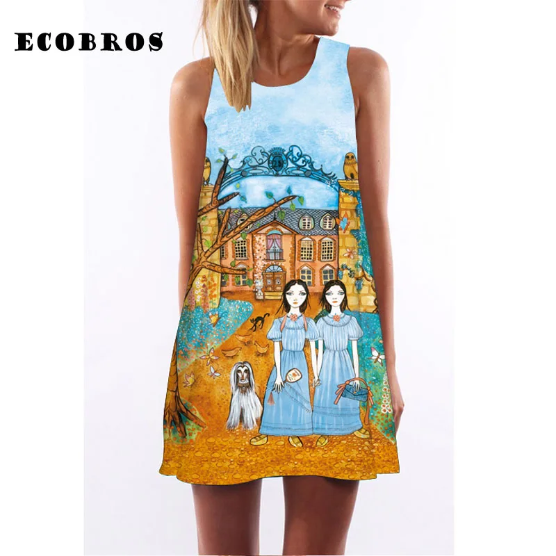 ECOBROS 2019 Турция новинка женское летнее платье повседневные свободные платья выше