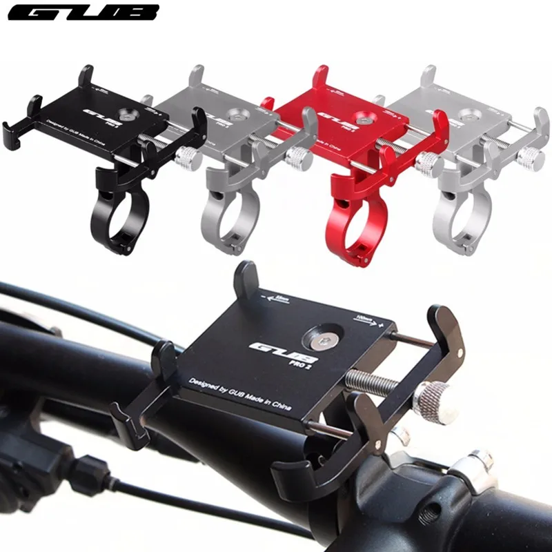 

GUB PRO2 -2 Aluminum Alloy Bike Phone Holder for 3.5-6.2 inch Smartphone Adjustable Universal Support GPS Navigation Phone Stand
