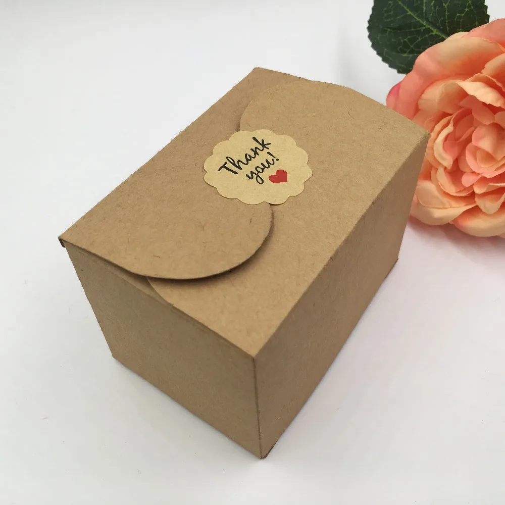 Коричневая бумажная коробка 50 шт./лот подарочные коробки для вечерние Ринок