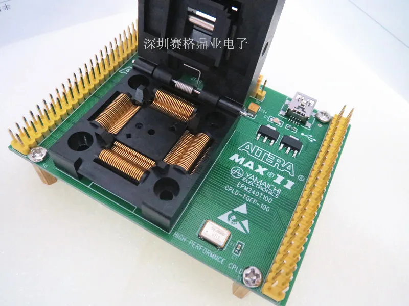 Тестовый стенд EPM570T100 EPM240T100 TQFP100 для сгорания с позолоченным покрытием |