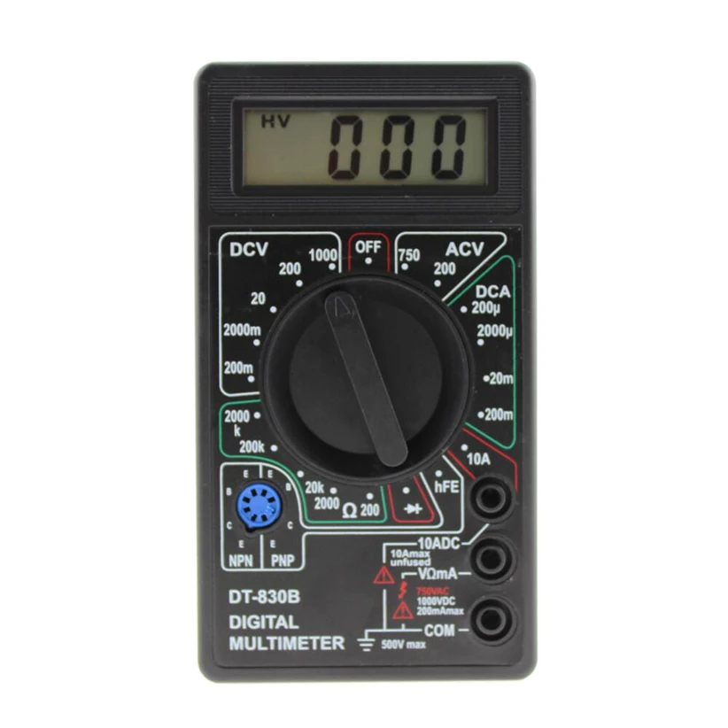 DT830B LCD Digital Multimeter Voltmeter Ammeter AC DC Voltage OHM Circuit Tester Drop Shipping AUGG18 | Электроника