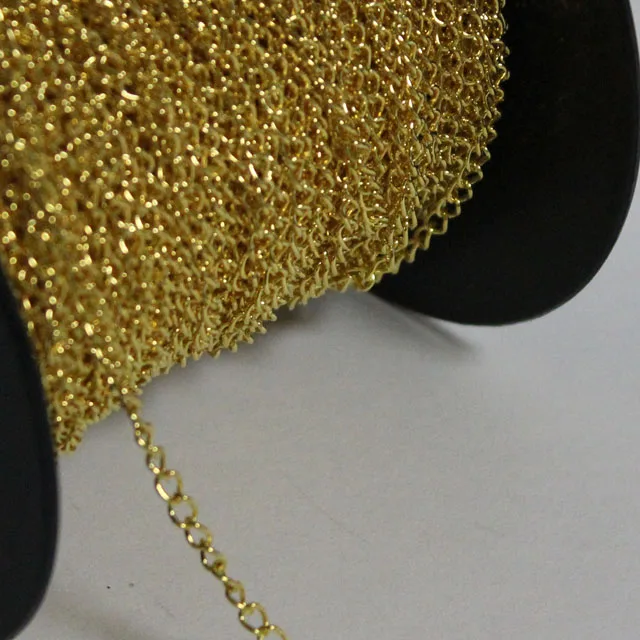 Железный металлический позолоченный шифрование Снаряженная цепь ювелирные