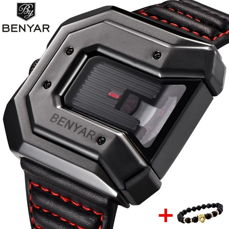 2018 BENYAR Роскошные брендовые новые дизайнерские часы Reloj Hombre мужские