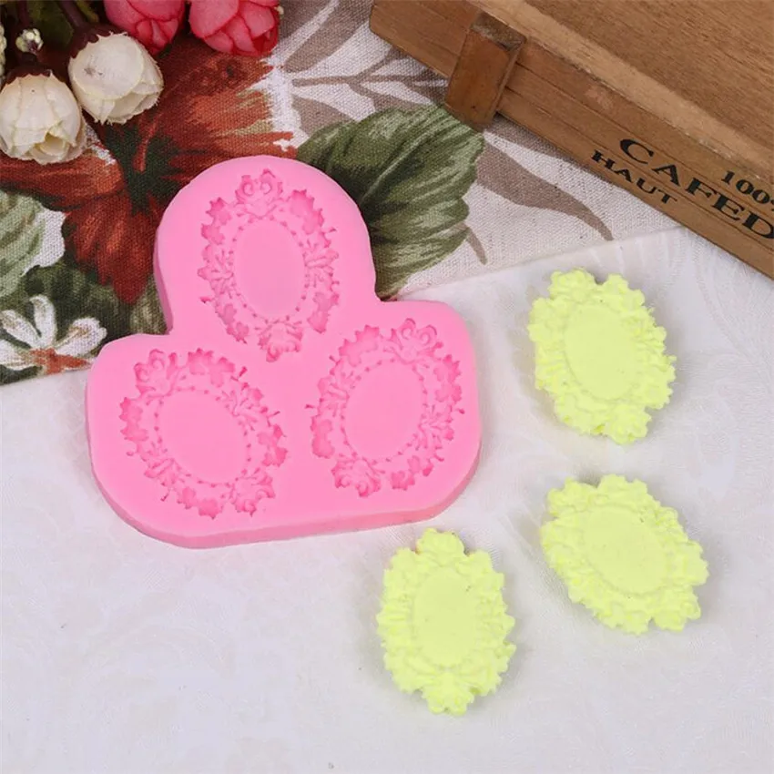 3D Photo Frame Shape Fondant cake silicone mold food grade mastic confeitaria chocolate jello candy making decoration tool | Дом и сад