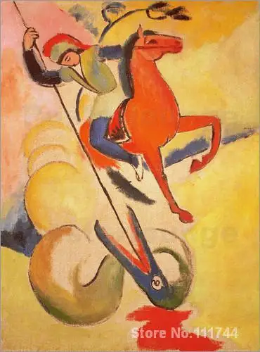 Абстрактная Современная Художественная живопись St. George August Macke высокое качество