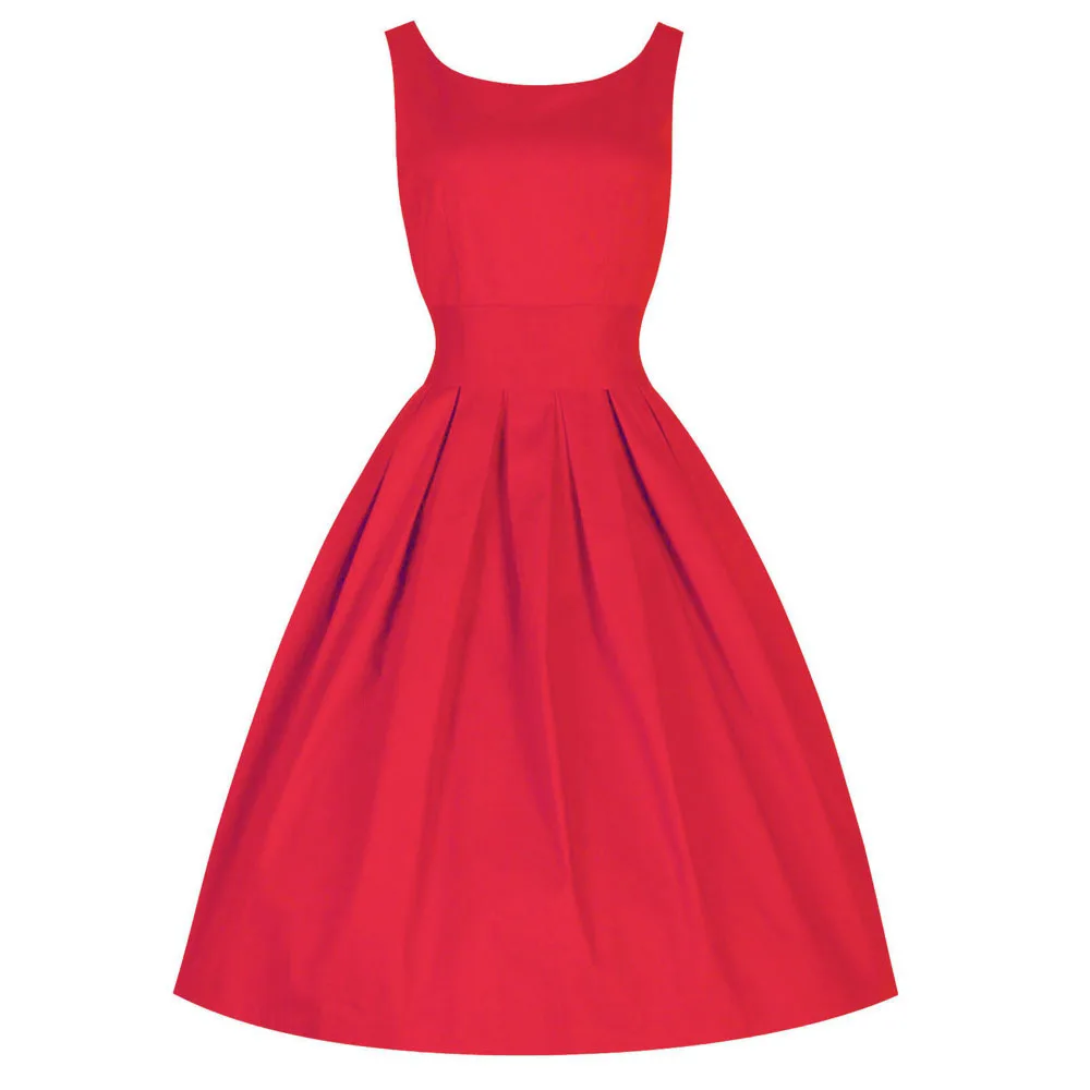 2016 Pin Up Vestidos XS-3XL 4XL Plus Size Women Summer Retro Red Party Wedding Club Rockabilly Vintage 50s Dresses
