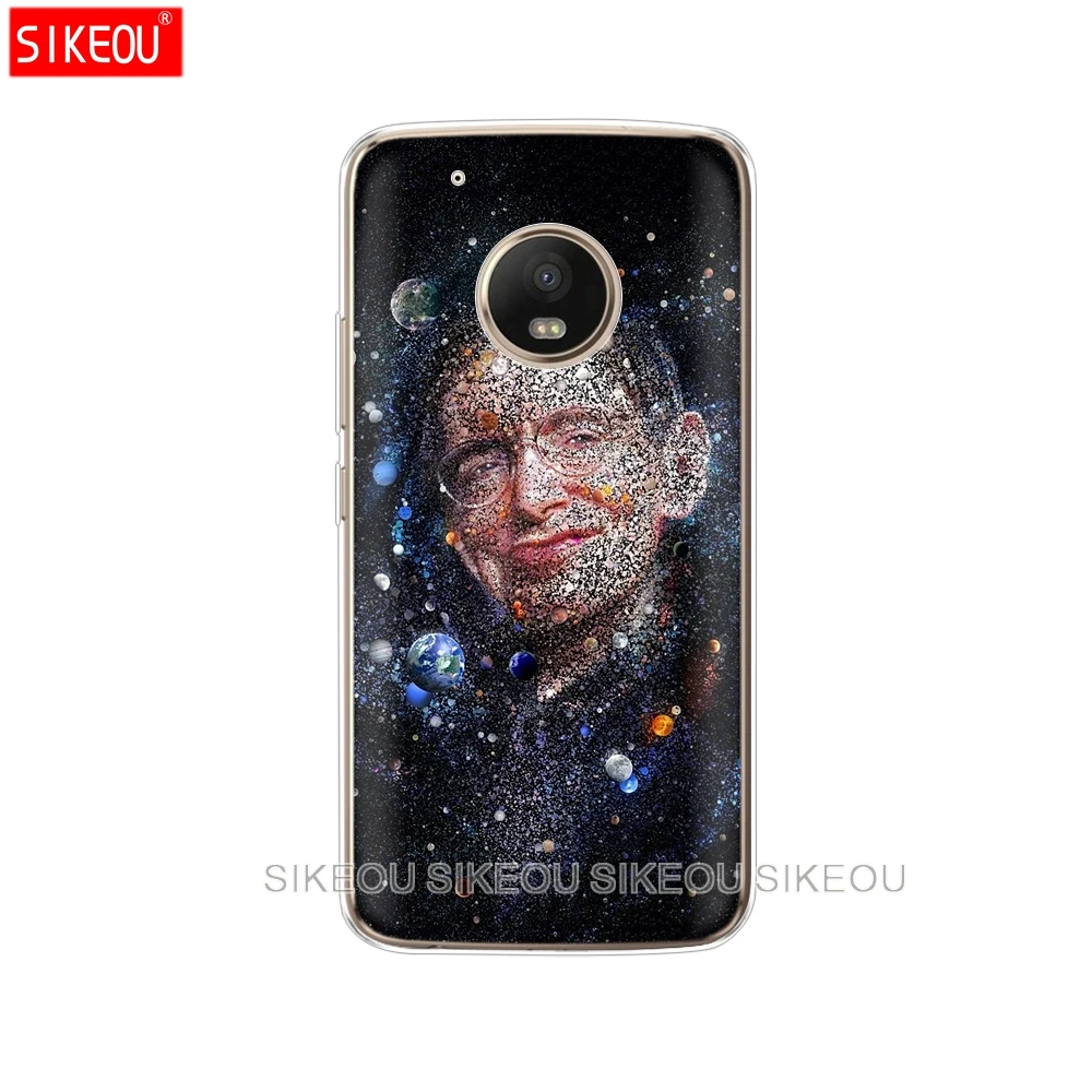 Силиконовый чехол для телефона Motorola Moto G6 G5 G5S Z2 Z3 PLAY PLUS X4 E4 E5 C Stephen William Hawking|Бамперы|