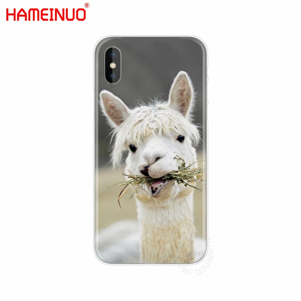 HAMEINUO милый Альпака Рождество чехол для мобильного телефона iphone X 8 7 6 4 4S 5 5S SE 5c 6s plus - Цвет: 40405