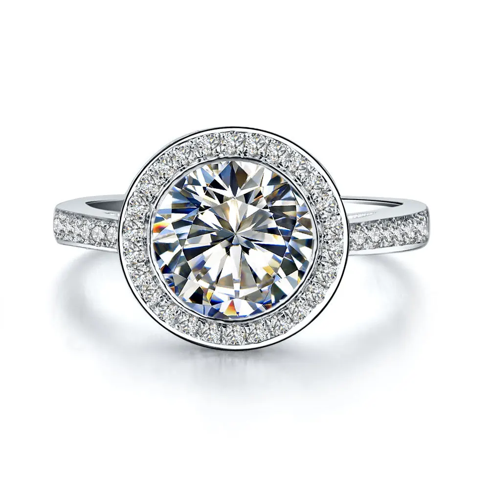 Кольцо из цельного золота 14 карат свадебное кольцо с синтетическими