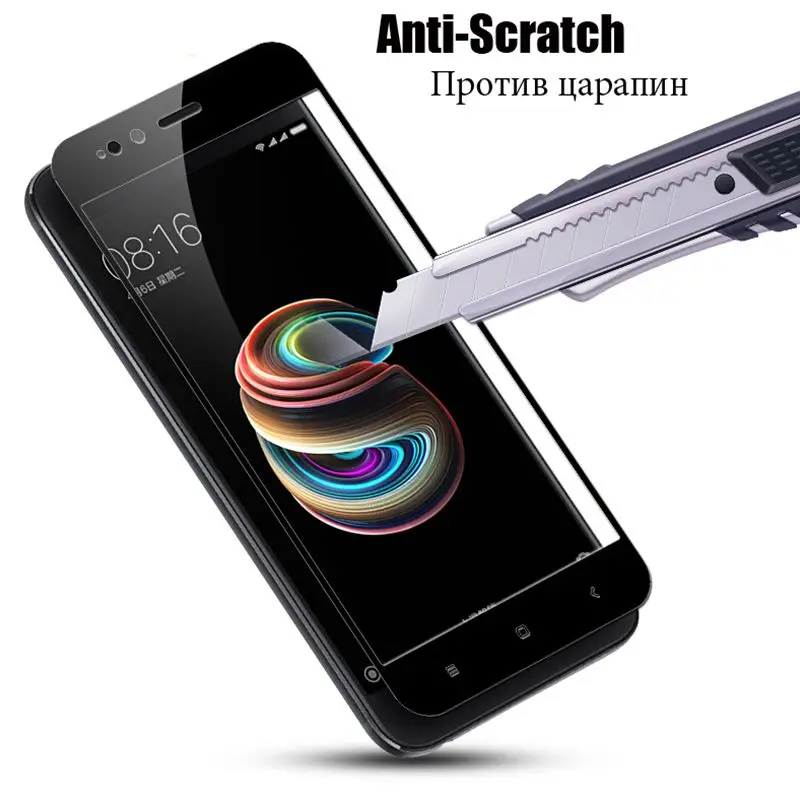 HOPCHAM полное покрытие закаленное стекло для Xiaomi Mi 5 5S Plus Mi8 8 SE Защита экрана 5X 6X A1 A2 Mix