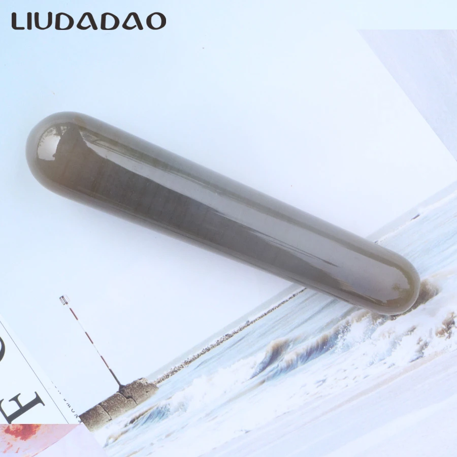 Серый красный агат акупунктурные тапочки палка нефритовый массажер палочки