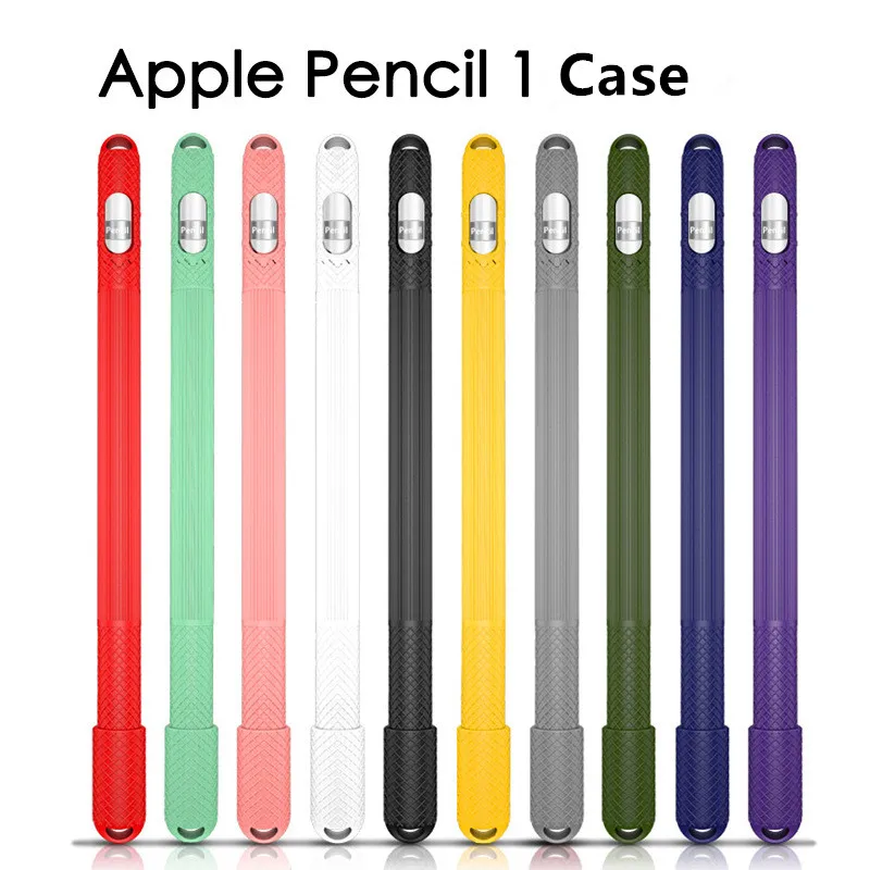 Мягкий Цветной силиконовый чехол Fanshu совместимый с Apple Pencil 1 2 для iPad планшета