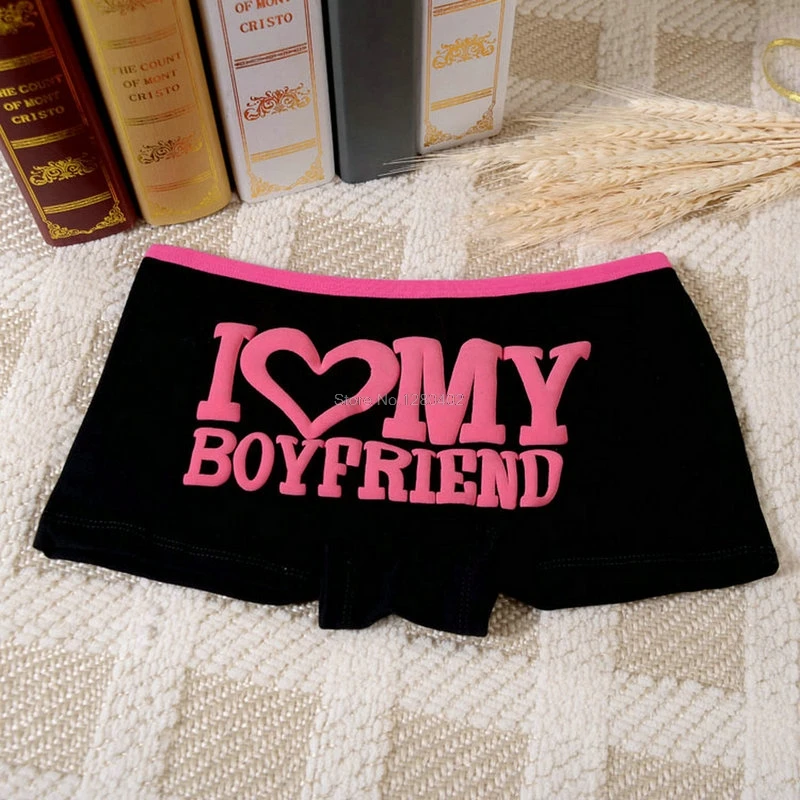 &quotI Love My Boyfriend&quot печатные хипстерские характерные женские трусы-шорты высокого