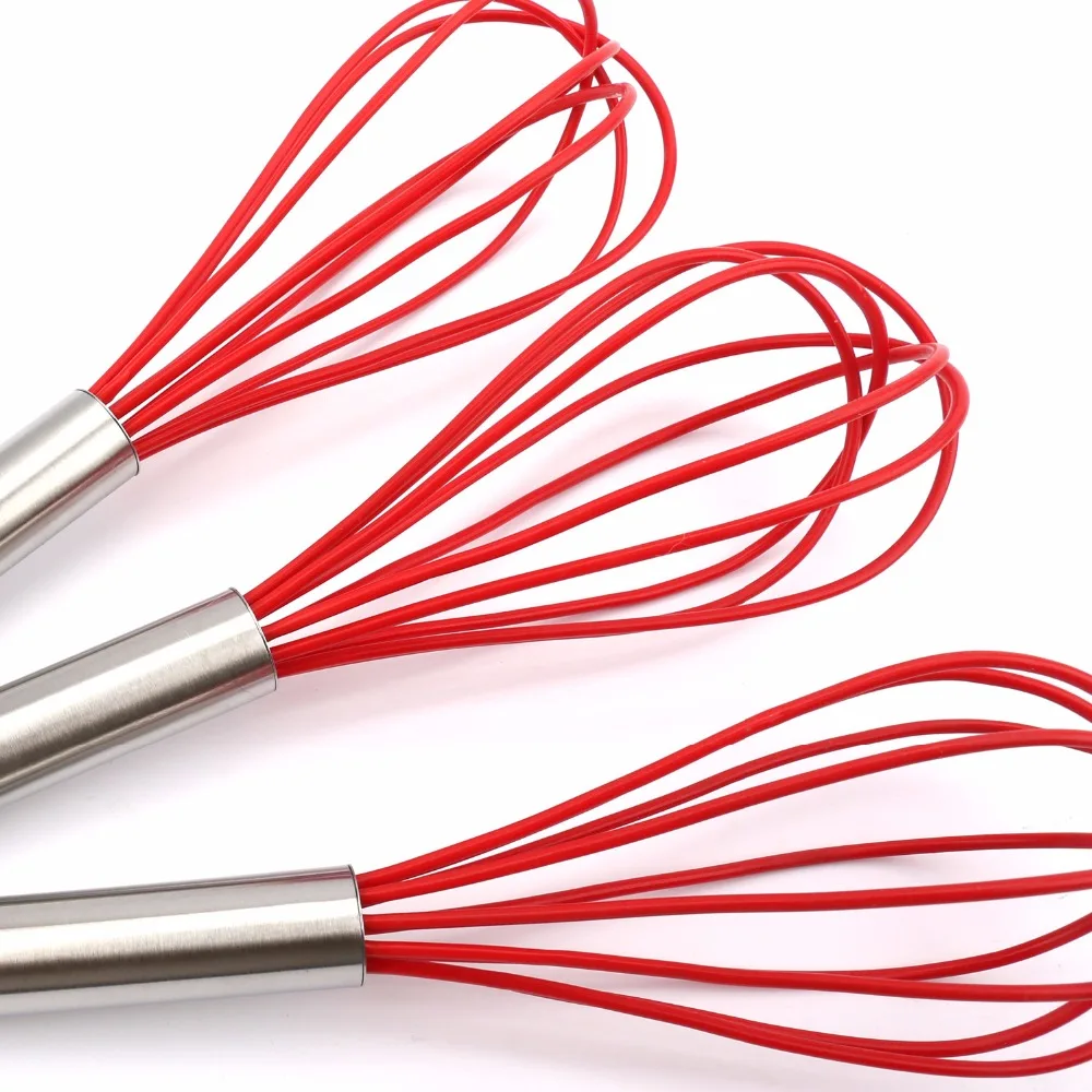 10 дюймовое Силиконовое приспособление для взбивания яиц инструмент ручной