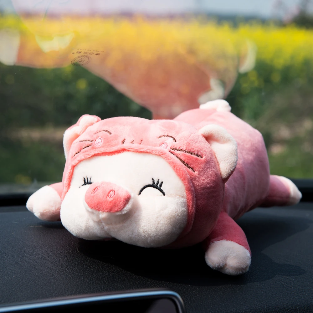 Car Ornament Bamboo charcoal Smelly Remover Cute Pig Cartoon Pillow Auto Air Freshener Dashboard Decor styling Decoration gifts |
