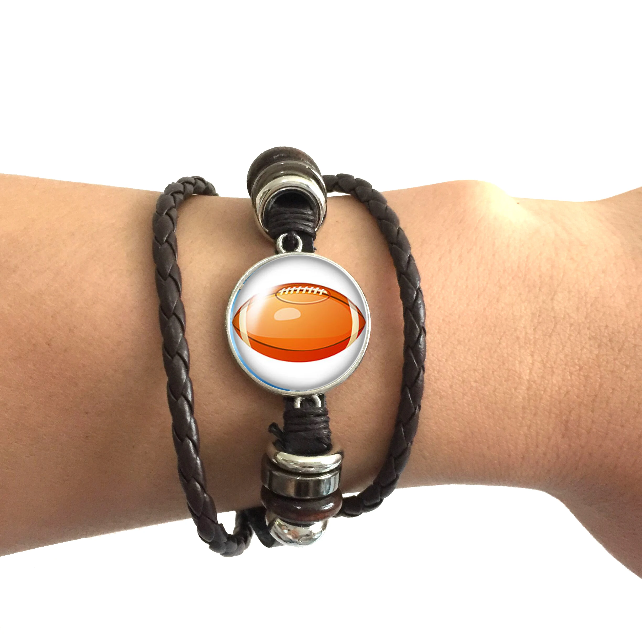 Футбольный мяч Баскетбол с принтом Бейсбол 20 мм браслет фото является