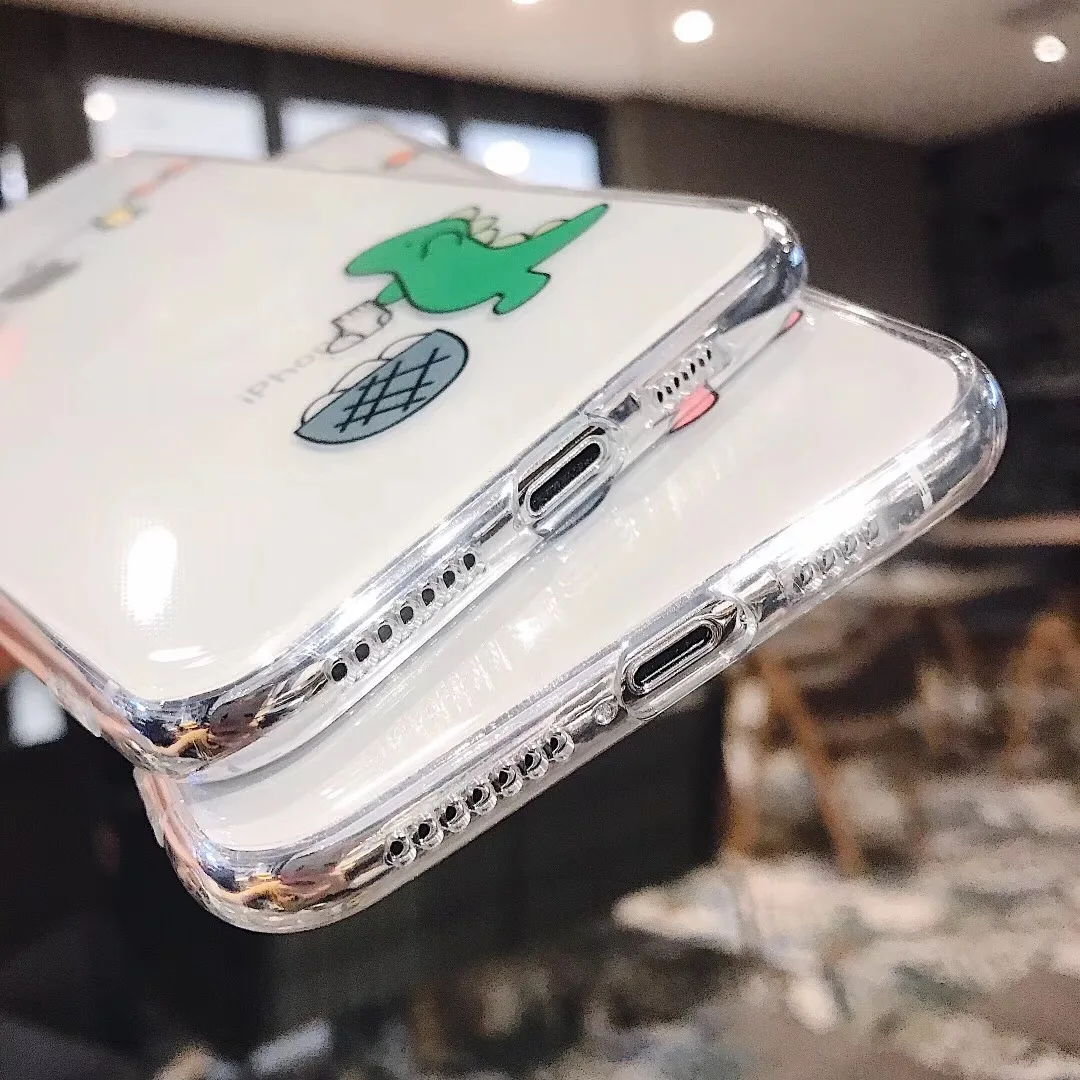 Забавный чехол с рисунком пары динозавров для телефона iphone Xs MAX XR X 6 6s 7 8 plus простая