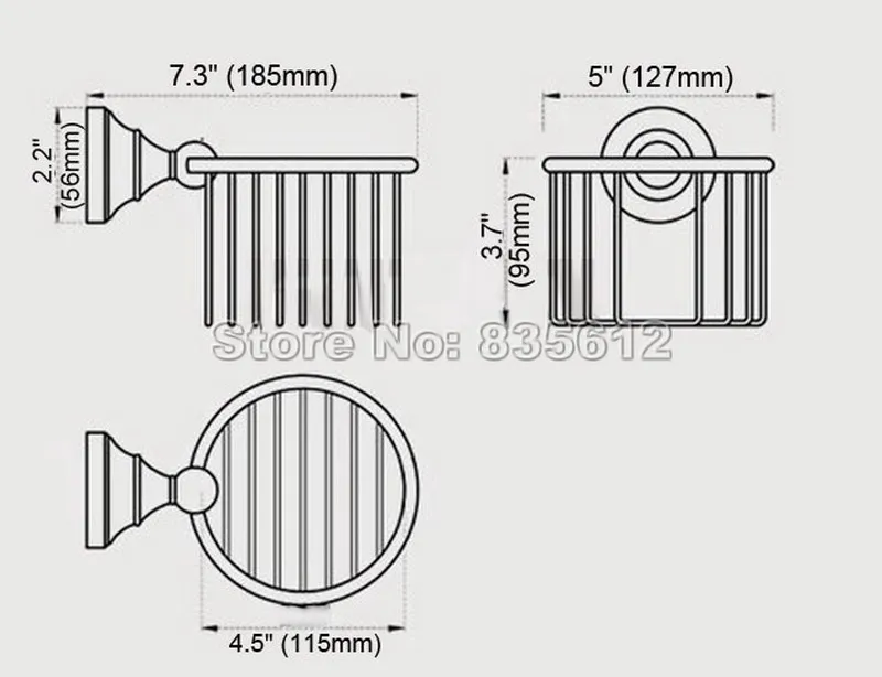 Bathroom Accessory Black Oil Rubbed Bronze Toilet Paper Holder Wall Mounted Roll Tissue Basket Wba855 | Обустройство дома