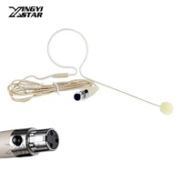 10pcs skin color mini xlr 3 pin ta3f single earhook condenser headset microphone mike for samson wireless body pack transmitter