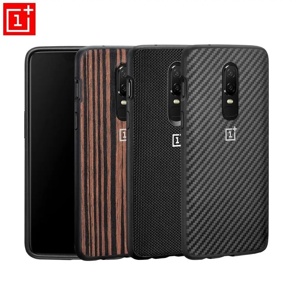 100% оригинальный силиконовый нейлоновый карбоновый чехол OnePlus 6 / 5 песчаник для One