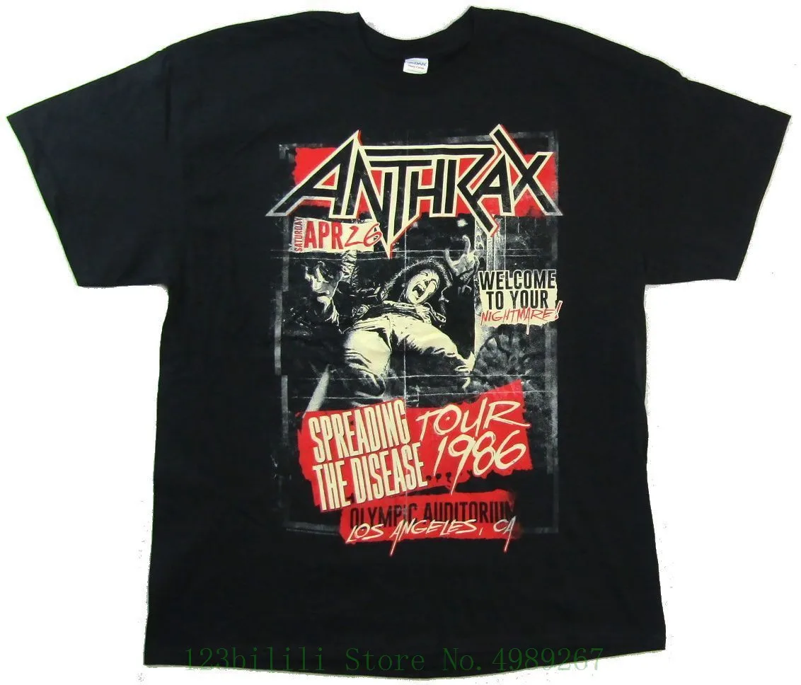Anthrax распространение болезни Тур 2015 черная футболка новый официальный Мерч для