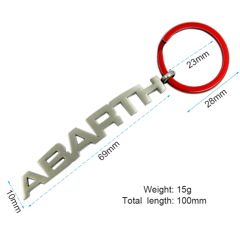 Автомобильный брелок DICARLUN из нержавеющей стали Abarth для ключей Fiat логотип