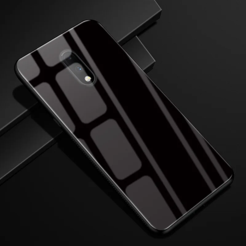 Для Oneplus 7 Pro Чехол оргстекло PC чехол для телефона черный TPU бампер чехол для One Plus 7 7Pro Oneplus 7 Pro закаленное стекло чехол