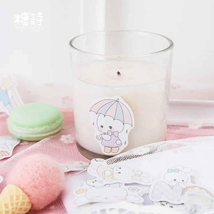 Kawaii Мягкий Кролик журнал самоклеящиеся наклейки альбом для самостоятельной