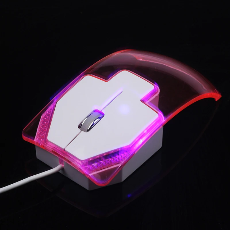 Новый прозрачный оптический 1200 dpi USB Проводная игровая мышь для игр ПК ноутбук