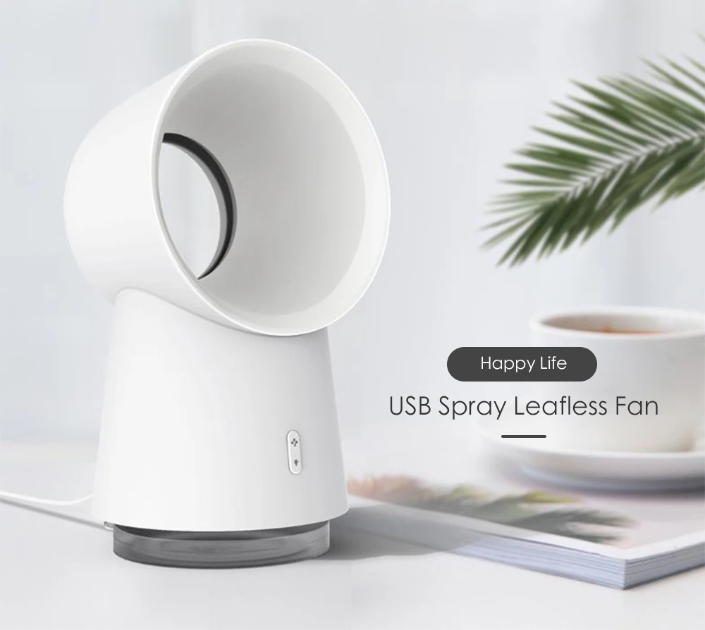Новое поступление Happy Life Mini USB креативный Вентилятор охлаждения спрей ночной Светильник Настольный кожаный вентилятор увлажнитель воздуха 9 регулируемых скоростей