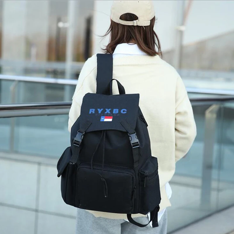 

2018 New Solid color Nylon backpack Light High capacity bag Korean fashion wild women bag Fashion trend mochila DP1120
