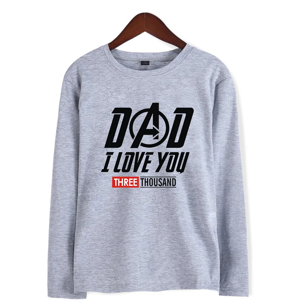 Женская/мужская футболка с принтом I love you Повседневная длинным рукавом Новое