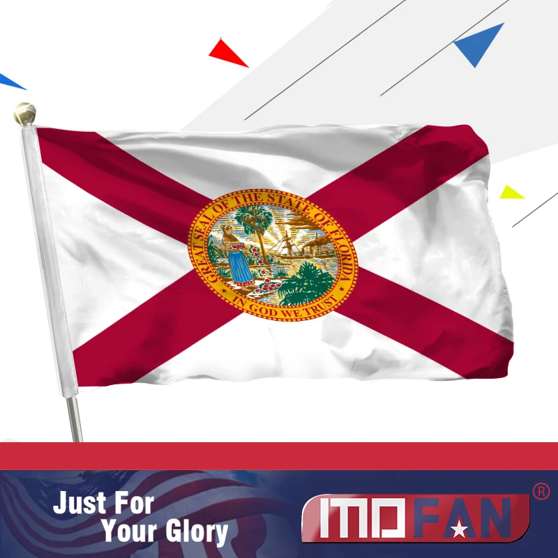 Флаг Штата Флориды MOFAN США высокое качество и двойная строчка флаг штата FL с 2