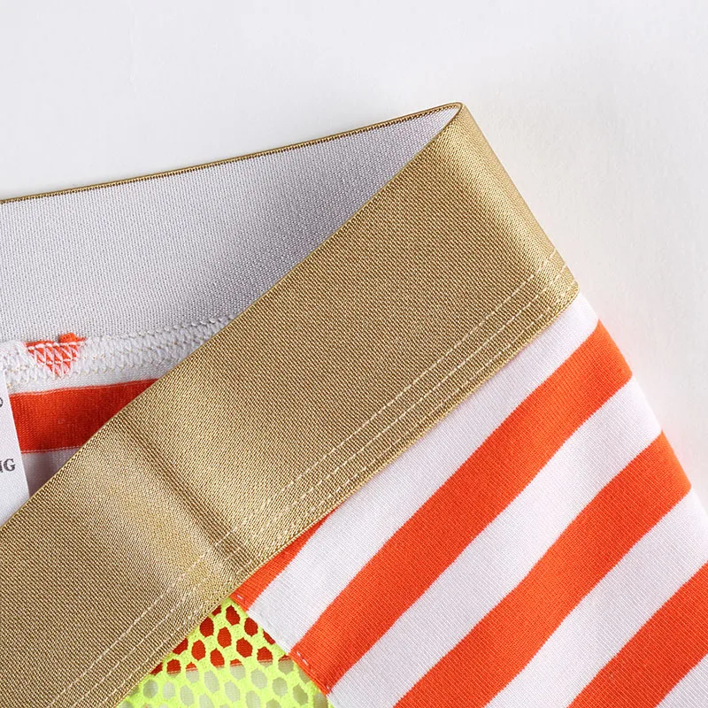 

AIIOU 9PCS/LOT Cotton Sexy Mens Underwear Boxers Shorts Summer Mesh Breathable Striped Funny Trunk Underwear Men Boxer Clothing