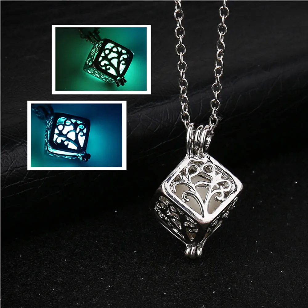 Ожерелье с подвеской женское ожерелье ретро светящаяся в темноте цепочка