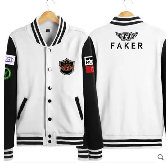 SKT T1 Faker Peanut Huni Bang Wolf косплей костюм с длинным рукавом бейсбольная куртка высокое качество Прямая