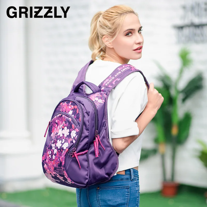 GRIZZLY новые школьные сумки высокого качества нейлон Рюкзаки для детей мультфильм