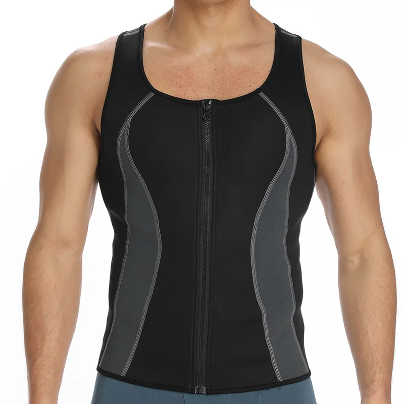 Neoprene Style 2 VASLANDA мужские Утягивающие шорты для похудения body shaper фитнесс майки мускулатуры жилет для бодибилдинга потогонный костюм для сауны - Цвет: Neoprene Style 2