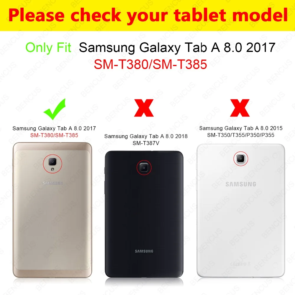 Ультра тонкий умный чехол для Samsung galaxy Tab A 8 0 SM T380 T385 2017 планшет Магнитный с