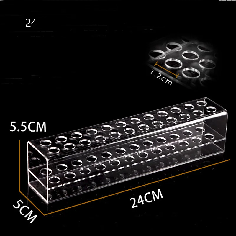 3 New Clear Plastic Eyebrow Pencil Pen Holder Eyeliner Makup Brush Storage Acrylic Display Stand Shelf - Цвет: 3