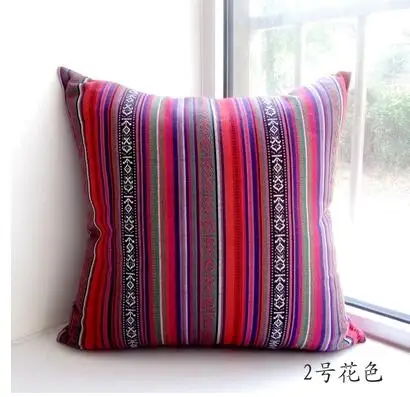 Southeast Asian style stripes pattern pillowcase cushion cover for backrest retro pillow home decor | Дом и сад