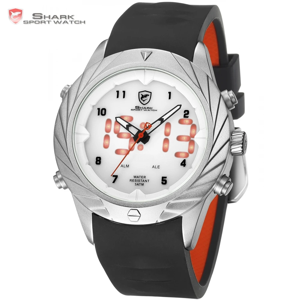 Модные спортивные часы с акулой новый дизайн мужские кварцевые будильником