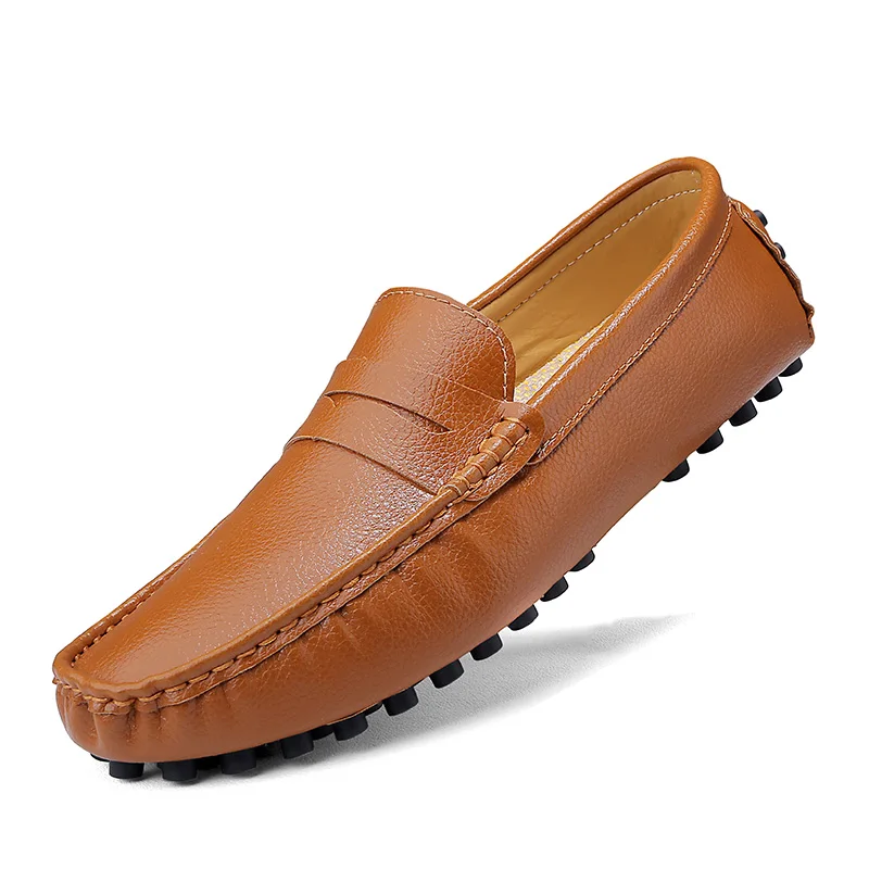 Men Casual Shoes Male Genuine Leather Loafers Moccasins Slip On Men's driving Large Size 39-50 | Обувь