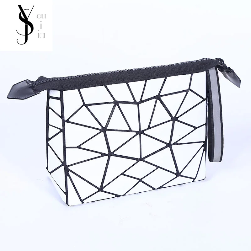 Issey Miyake решетки алмаза Косметическая Сумки Для женщин несессер чехол для