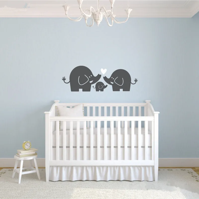 Новинка 2017 г. модная Наклейка на стену в виде слона для детской комнаты наклейка
