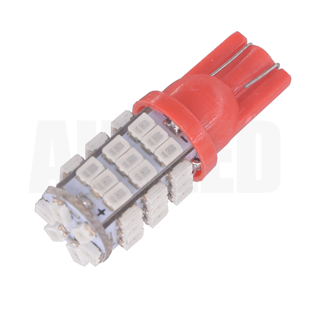 10 шт. Автомобильный светодиодный супер яркий T10 W5W 42 SMD 1206 3020 поворот стороны номерного знака светильник 2825 2827 158 168 194 13961 авто лампы DC12V - Испускаемый цвет: Красный