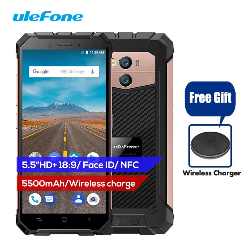 Ulefone Броня х IP68 Водонепроницаемый Android 8 1 2 ГБ 16 5 &quotсмартфон MTK6739 Quad Core13MP двойной Cam