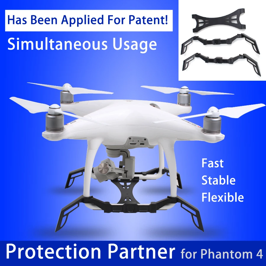 Защитный карданный стабилизатор для камеры Phantom 4 + Усиленный защитный шасси DJI