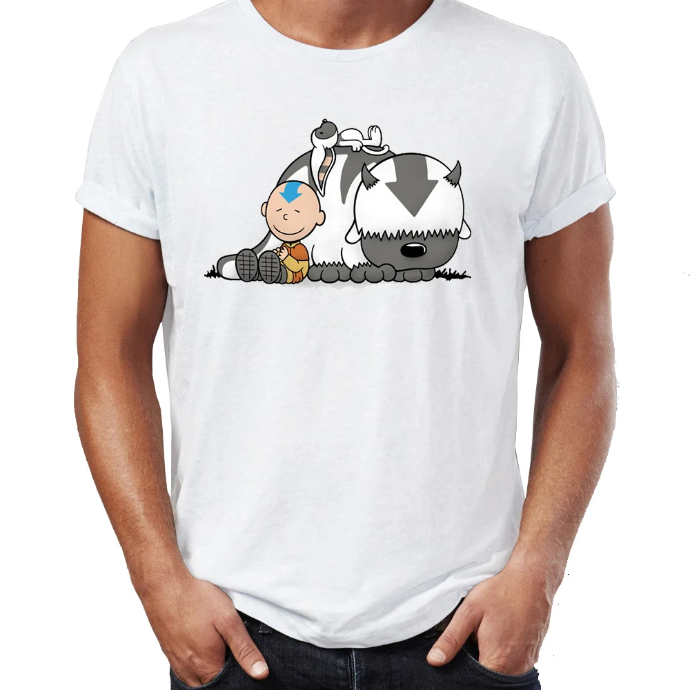 Футболка мужская Aang And Appa The Last Airbender крутая тенниска с принтом уличная одежда в