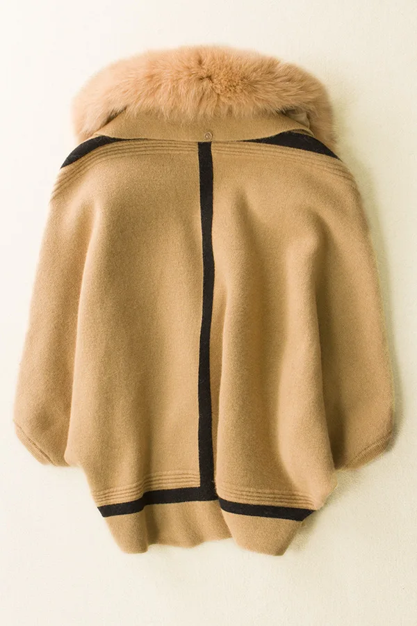 100% норковый кашемировый ТРИКОТАЖНЫЙ КОРОТКИЙ воротник с лисьим мехом для женщин